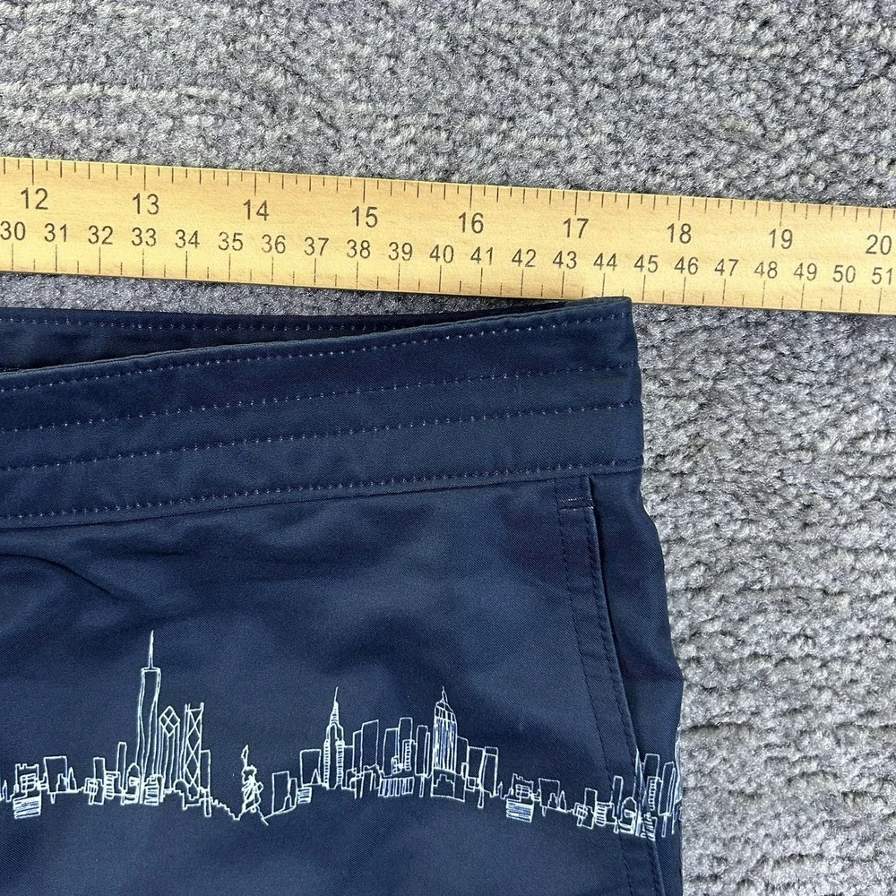 Original Penguin Mens NYC Skyline Swim Trunks Navy Blue Size 34 New York City